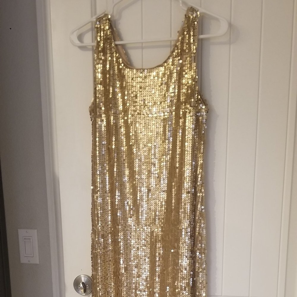 Gold Sequin Dress
